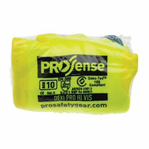 PROCHOICE DEXI-PRO HI VIS YELLOW GLOVES SIZE 10 